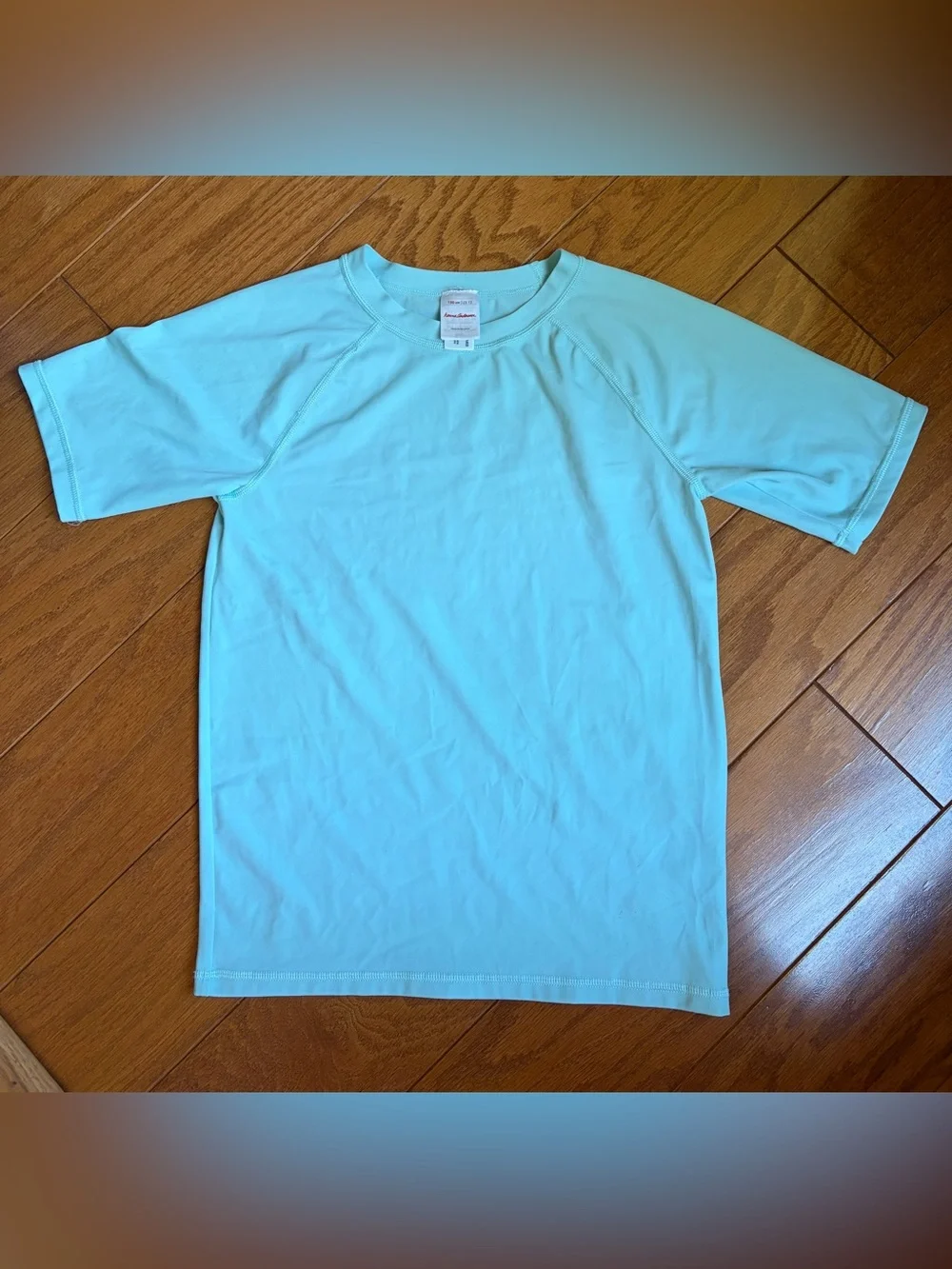 Hanna Andersson Kids Short-Sleeve Swim Rashguard in Mint Green NWOT